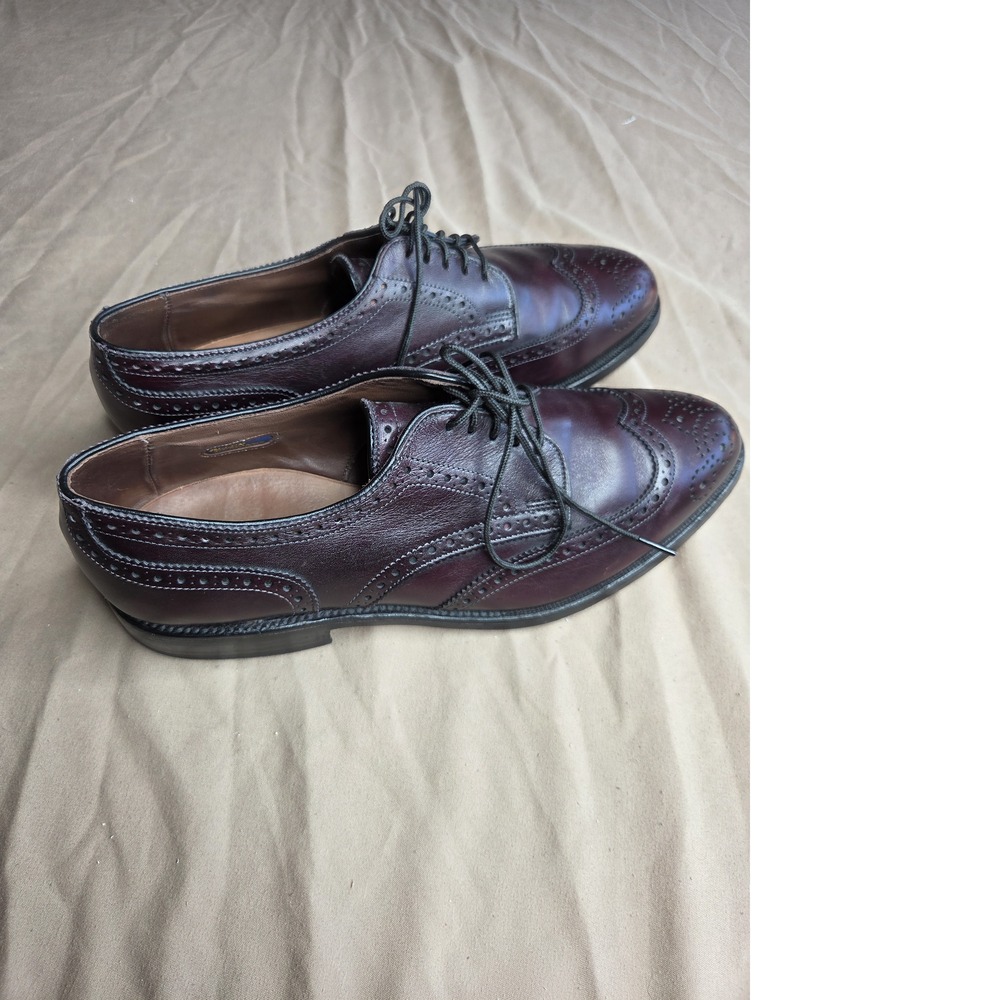 Allen Edmonds Concord Burgundy Leather Wingtip Oxford Mens Size 6.5D Dress - Picture 2 of 13